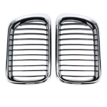 Передняя решетка автомобиля прочная пара передняя решетка в стиле ноздрей решетка для E36 3 серии M3 1997-1999 практичная серебристая решетка часть автомобиля
