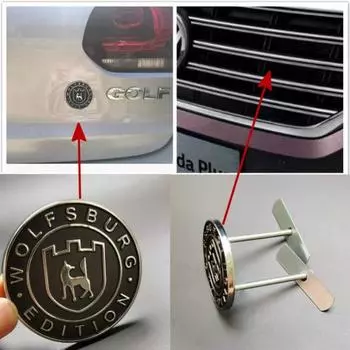 Передняя решетка автомобиля, значок, эмблема, наклейка с логотипом, наклейка для Golf 6 7 POLO B5 B6 MK4 MK5 MK6 MK Badge Sticker