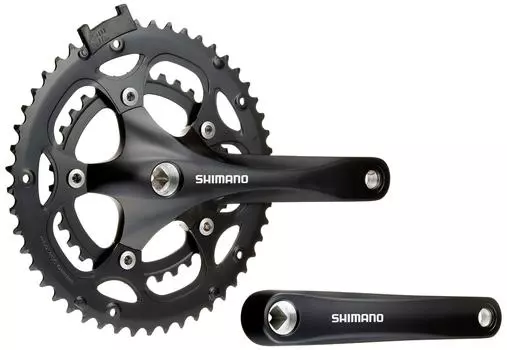 Передняя звездочка SHIMANO 170 мм 8S совместимая каретка квадратный вал UN 110 мм EFCRS200C04X CLARIS (ДОРОГА) FC-RS200 5034T (ММ110) чёрный