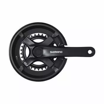 Передняя звездочка SHIMANO 170 мм, в комплект входит защитный кожух цепи EFCTY5012C60CLB TOURNEY (MTB) FC-TY501-2 4630T 8/7S