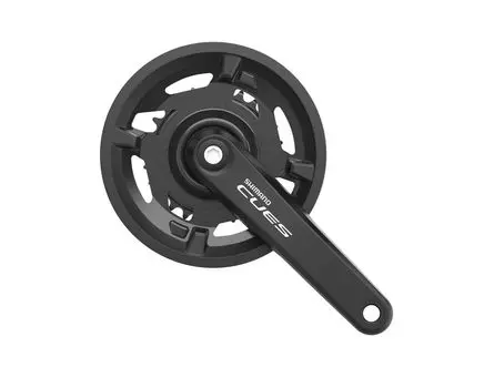 Передняя звездочка SHIMANO CUES с защитой цепи, шатун EFCU40002C06C FC-U4000-2, длина/170 мм, 40/26 зуб., 9/10/11 зуб.