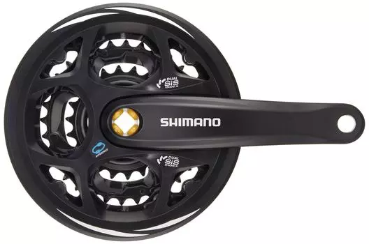 Передняя звездочка SHIMANO (MTB) FC-M311-L Черный 42-32-22T 170 мм 8S7S с защитой цепи Совместимый BB Квадратный вал 122,5 мм (LL123) EFCM311C222CL АЛЬТУС