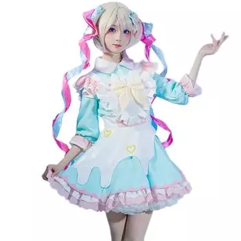 ПЕРЕДОЗИРОВКА НУЖДАЮЩЕЙСЯ ДЕВУШКИ Chou Косплей Одежда для горничной [время молочного] Аме-тян Тэн-тян (Чжоу Тен-чан)