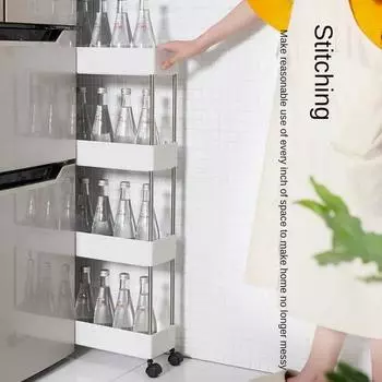 Передвижная стойка для хранения вещей, тележка на 4 колеса, полка для товаров, кухонная утварь, туалетные принадлежности, одежда, многослойная стойка для хранения вещей