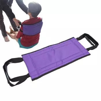 Передвижной ремень для перемещения пациентов пожилого возраста, кровать для инвалидной коляски, безопасный подъемный ремень для кормления грудью с ручкой из искусственной кожи, вспомогательный кронштейн для переключения передач фиолетовый