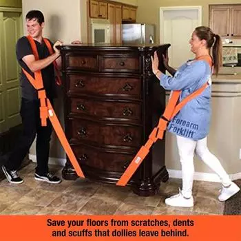 Передвижные ремни для подъема мебельной техники, матрасов или тяжелых предметов на 2 человека, 800 фунтов без болей в спине hand-held оранжевый