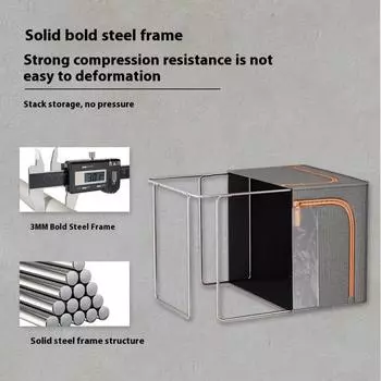 Переезд и организация домашнего хозяйства, вместительный ящик для хранения из ткани Оксфорд со стальным каркасом, сверхпрочный, складной, с визуальным окном, однотонный 50*40*33