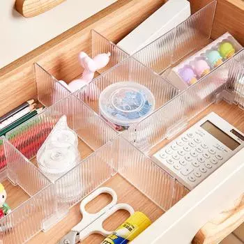 Перегородка для хранения ящика, пластиковая перегородка, бесплатная комбинированная перегородка, ящик для хранения носков, нижнего белья cross buckle 4*4*1.5cm прозрачный