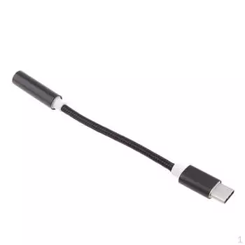 Переходник-адаптер для кабеля стереонаушников «папа-мама» 3,5 мм чёрный