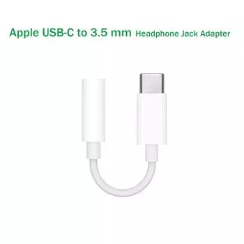 Переходник Apple USB-C на разъем для наушников 3,5 мм белый