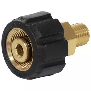 Переходник для мойки высокого давления Karcher M22, параллельная резьба, наружная резьба, адаптер для соединения шланга, внутренняя резьба, центральная наружная резьба (М22 (Ось 14мм)/Г1/4 золотой