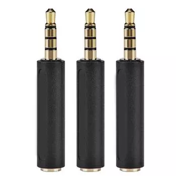 Переходник для наушников OMTP-CTIA 3,5 мм для наушников, черный (3шт)