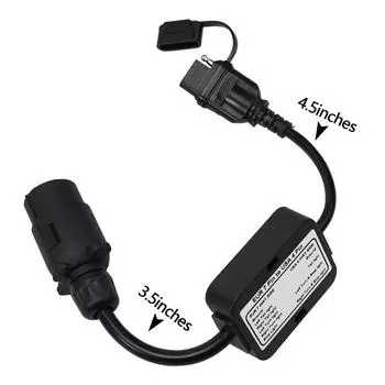 Переходник для освещения прицепа Европейский круглый 7-контактный разъем в 4-контактный плоский штыревой разъем