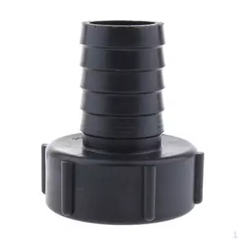 Переходник для резервуара IBC с крупной резьбой, фитинг для подключения воды от 2 до 50 мм, черный