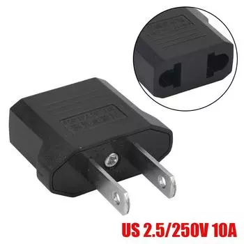 Переходник для розетки 2 шт., круглый, 1 шт., адаптер для зарядного устройства, США-Европа, дорожная настенная розетка переменного тока, США-Великобритания-Австралия-ЕС, универсальная вилка EU