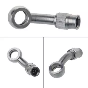 Переходник для тормозного шланга, гидравлического масляного трубопровода сцепления AN3 на 45 градусов Hydraulic-Brake Hose серебряный