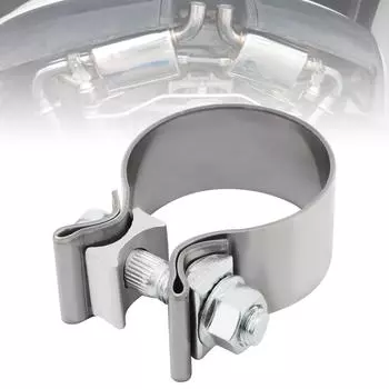 Переходник для выхлопной трубы 2,5–3 дюйма, Редукционная труба с двойным хомутом, Переходник для выхлопной трубы из углеродистой стали, Соединительная труба-редуктор для выхлопной системы, Различные U-образные хомуты 2 Inch clamp