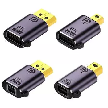 Переходник DP1.4 на мини-адаптер 8K 60 Гц со световыми индикаторами для мониторов ПК - B