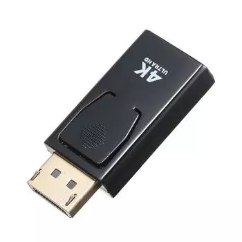 Переходник DP «папа» — «мама» HD Разрешение до 4K Один и тот же экран/расширение Двойные режимы Позолоченный чёрный