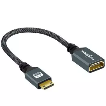Переходник Mini HDMI в HDMI Twozoh Переходник Mini HDMI в HDMI Удлинительный кабель HDMI-кабель типа C 20 см Доступны соответствующие счета-фактуры