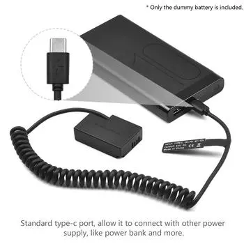 Переходник постоянного тока типа C на DR-E18 LP-E17, замена пустышки батареи для Canon RP EOS 77D 200D 250D 750D чёрный