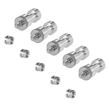 Переходник с резьбой от 1/4 -20 до 3/8 -16, переходник с внутренней резьбой, переходная втулка, набор винтов для крепления 1PCS серебряный