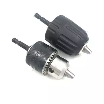 Переходник с шестигранным хвостовиком 1/4 6,35 мм на шестигранный хвостовик 1/2-20UNF с наружной резьбой и обратным винтом для патрона дрели