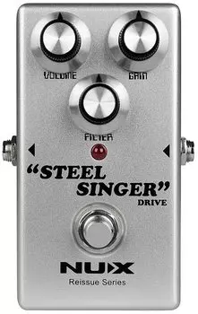 Переиздание NUX Steel Singer Drive Pedal серебряный