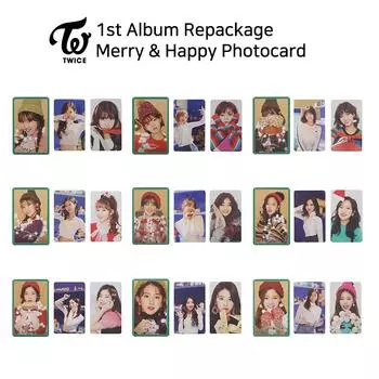 Переиздание первого альбома TWICE Merry & Happy Официальная рождественская фотооткрытка KPOP K-POP JEONGYEON (A Ver.)
