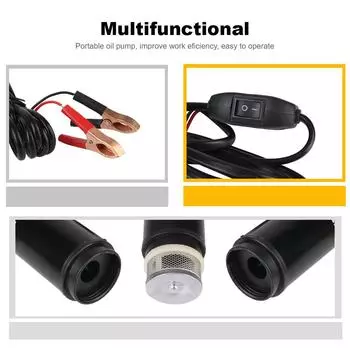 Перекачка топлива 50 л/мин алюминиевый сплав корпус электрический масляный насос мини для перекачки дизельного топлива вода погружной 12 В
