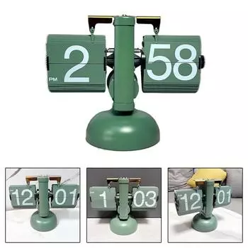 Перекидные часы ретро винтажные автоматические перекидные часы настольные часы настольные часы домашний декор As picture shows