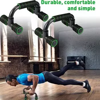 Перекладина для отжиманий, переносная конструкция для домашних фитнес-тренировок, ручка для отжиманий на полу, подходит для мужчин и женщин. чёрный