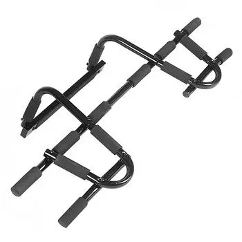 Перекладина для подтягивания, установленная в дверном проеме чёрный