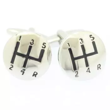 Переключайте передачи с помощью запонок-ручек!?сдвиг серебряный