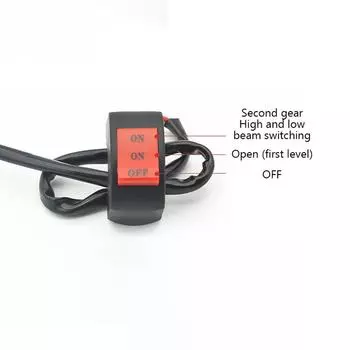 Переключатель для модификации мотоцикла Переключатель на руле Модификация светодиодной фары Кнопка включения/выключения двойной вспышки