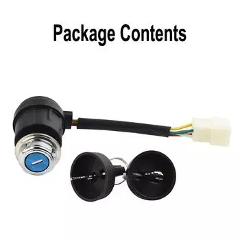 Переключатель ключа зажигания 3-1/2 дюйма от корпуса до конца вилки, установлена 5-проводная панель управления