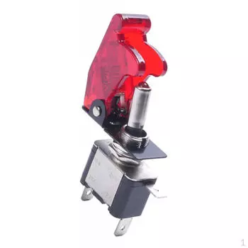 Переключатель кулисного типа 12 В 20 А для мощных гоночных автомобилей, авто, лодок, светодиодные переключатели с подсветкой и безопасностью красный