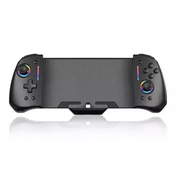 Переключатель/OLED-контроллер для ручного режима, замена цельного проводного джойстика с 8-цветной регулируемой светодиодной подсветкой/кнопкой «Назад»/6-осевым гироскопом/двойной вибрацией 29.5*10.5*4cm чёрный