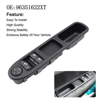 Переключатель переднего электрического стеклоподъемника NEARSIDE водителя подходит для PEUGEOT 307 2000-2005 96351622XT