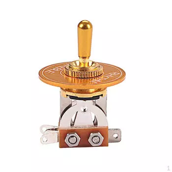 Переключатель Rocker Switch для звукоснимателя электрогитары с ритмической шайбой золотистый