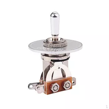 Переключатель Rocker Switch для звукоснимателя электрогитары с ритмической шайбой серебряный