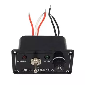 Переключатель трюмного насоса морского типа для лодок, автомобилей, квадроциклов, яхт, переключателей трюмного насоса, панель, 3-позиционный переключатель трюмного насоса со светодиодным индикатором