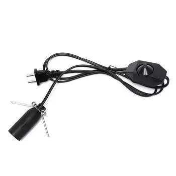 Переключатель управления диммером соляной лампы Кабель питания Шнур Розетка E14 Вилка стандарта США чёрный