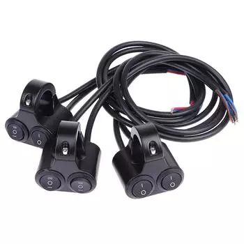 Переключатель управления рулем мотоцикла, двойная кнопка управления, переключатель мигалки фар