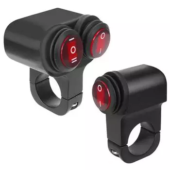 Переключатель включения/выключения, водонепроницаемые фары, противотуманные фары, переключатель света на руль мотоцикла, алюминиевый сплав 12 В, аксессуары для мотоциклов