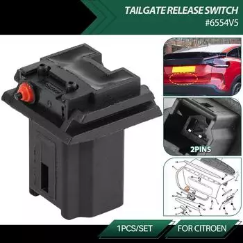 Переключатель задней двери багажника, ручка двери 6554V5 для Peugeot 206 207 307 308 407 5008 Partner Citroen C3 C4 Xsara Picasso Berlingo