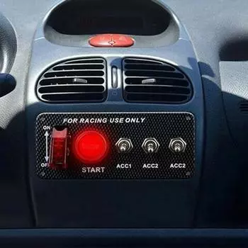 Переключатель зажигания Универсальный 12 В автомобильный двигатель Кнопка запуска Кнопка прямой замены для гонок