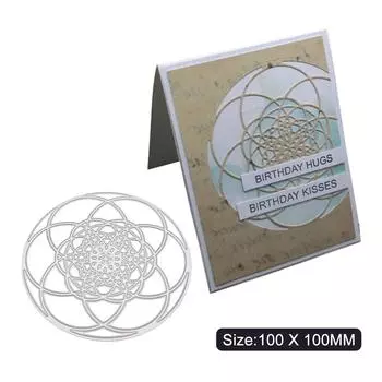 Перекрывающиеся круглые рамки металлический серебристый трафарет тиснение вырубные штампы для скрапбукинга бумага альбом карты изготовление серебряный