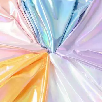 Переливающаяся эластичная лазерная ткань с мягким сияющим тиснением для сценических костюмов, вечеринок на день рождения, декораций для фона розовый