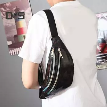 Переливающаяся поясная сумка, блестящая поясная сумка, водонепроницаемая поясная сумка из искусственной кожи с 3 карманами для путешествий, вечеринок, пляжей, музыкальных фестивалей шампанского